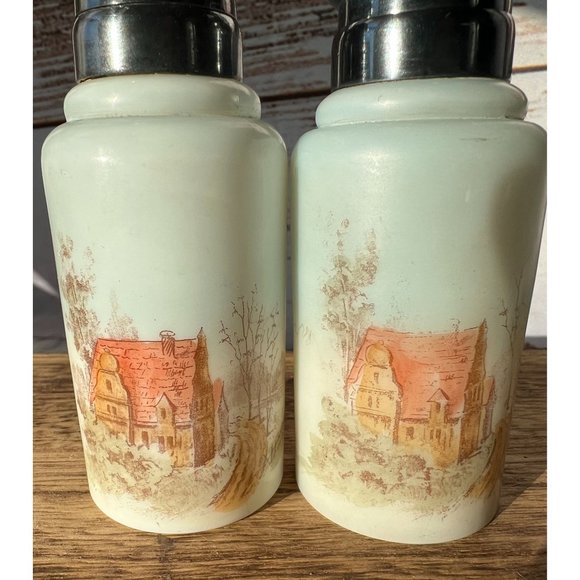 Antique Rare 1880's CF Monroe Mount Washington Salt& Pepper Shakers Screw on Lid - Picture 7 of 9